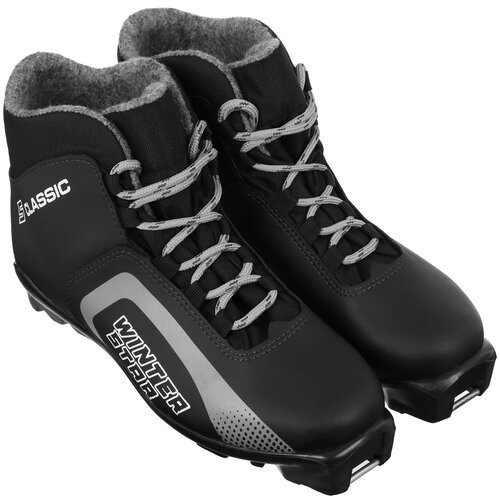 Ботинки лыжные Winter Star 'Сlassic', SNS, искусственная кожа, размер 46, цвет чёрный, серый