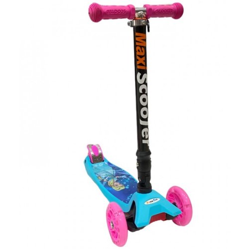 Самокат Scooter, детский складной самокат, самокат бирюзово-фиолетового цвета