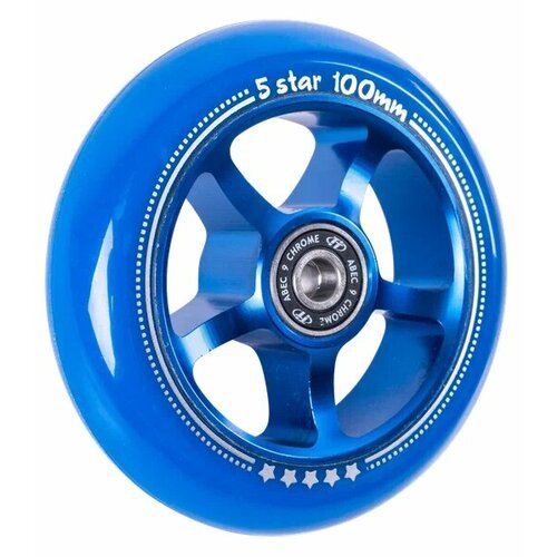 Колесо для трюкового самоката TechTeam X-Treme 100*24мм, 5 star blue