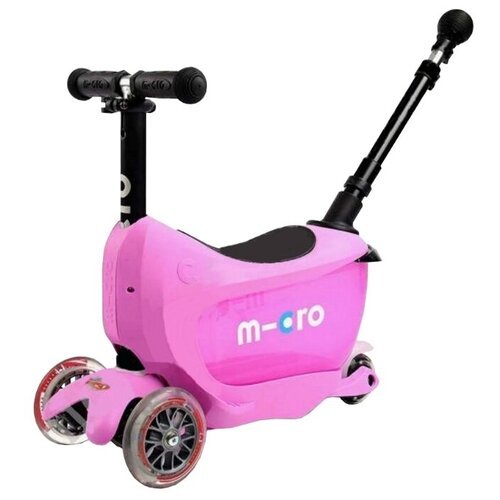 Детский 3-колесный самокат Micro Mini2go Deluxe Plus, pink
