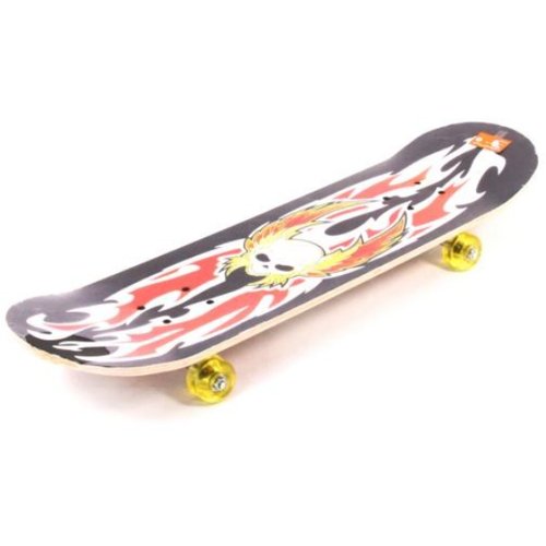 Скейтборд деревяный с принтом Игротрейд, колеса PU без света, стойка: металлическая, подшипники 608Z