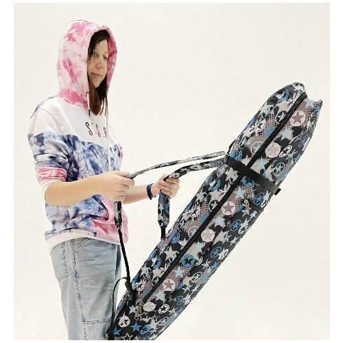 Сумка рюкзак для самоката, скейтборда и ружья ST4, 130*26*13 см, звезды