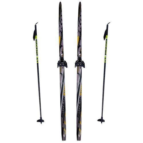 Лыжный комплект детский, лыжи STC 150 см + палки Vuokatti 110 см + крепления NN75