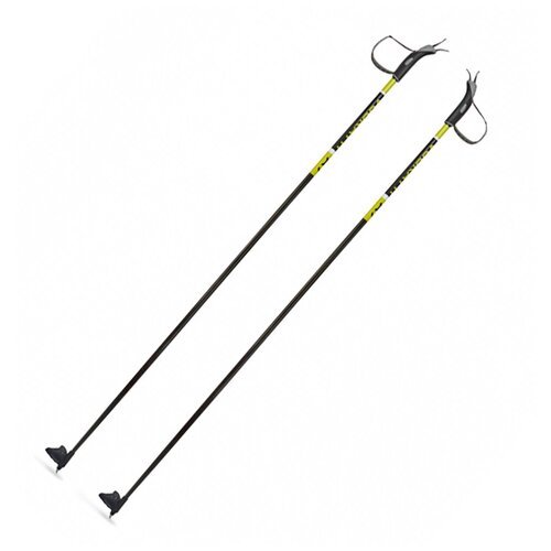 Палки лыжные Vuоkatti длина 145 см, 100% стекловолокно, черный/желтый