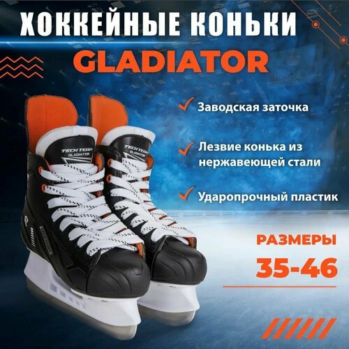 Коньки хоккейные Tech Team GLADIATOR р.36