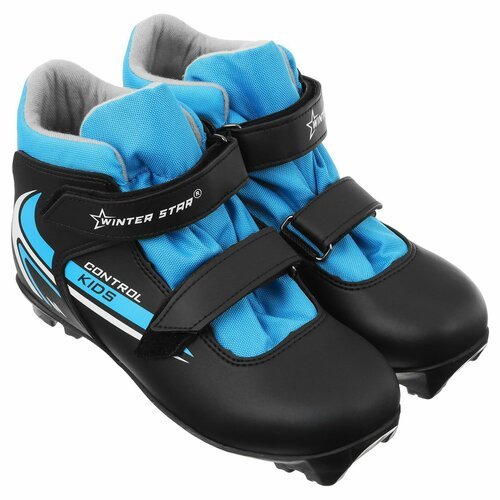 Ботинки лыжные детские Winter Star control kids, NNN, размер 34, цвет чёрный, синий