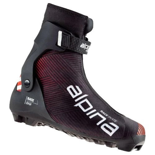 Детские лыжные ботинки alpina Race Skate 2021-2022, р.9.5, красный/черный