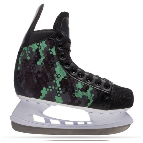 Коньки хоккейные Atemi р.40, GEX, цвет: черно-зеленый